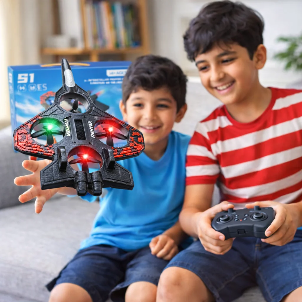 RC Combat Aircraft Drone – Remote Control Flying Jet Toy for Kids