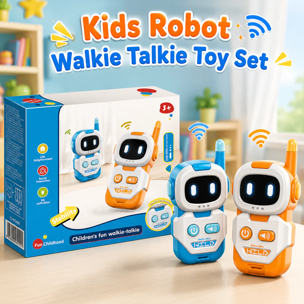 Kids Robot Walkie Talkie Toy Set 2 Way Wireless Intercom for Kids | CY-8048B
